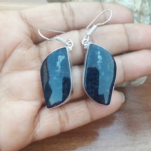Sodalite Gemstone Earrings 925 Sterling Silver Earrings Handmade Dangle Earrings Unique Stone Earrings Sodalite Jewelry Gift For Mom Sister