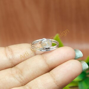 Natural Blue Fire Moonstone Ring 925 Sterling Silver Handmade Ring Minimalist Ring Promise Ring Unique Design Ring Moonstone Gift Jewelry