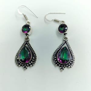 The Mystic Topaz Earring 925 Sterling Silver Earrings, Dangle Earrings, Dangling Earrings Mystic Topaz Jewelry, Earrings Gift for Women