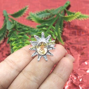 Yellow Citrine Gemstone Ring 925 Sterling Silver Ring Handmade Wedding Engagement Ring Citrine Jewelry Anniversary Gift Jewelry For Wife