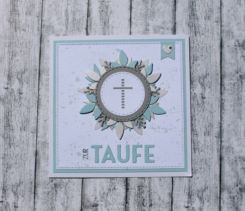 ARKRAFT Glückwunschkarte Zur Taufe (Junge) – 17 X 12 Cm, Mit Goldschrift & Geldfach Innen – Inkl. Umschlag