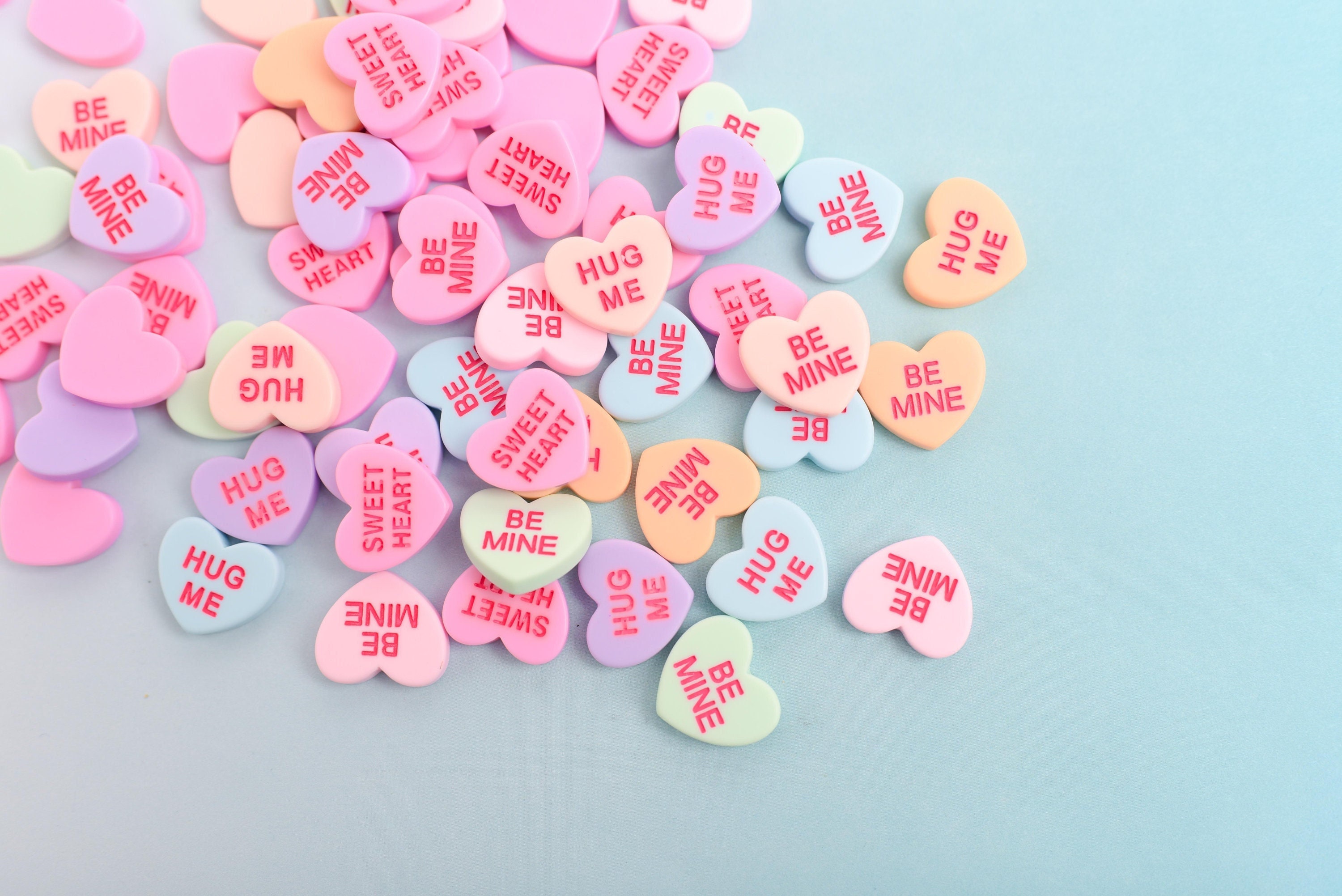 ANTI-VALENTINES Candy Heart Charms Set 1 - Pack of 10