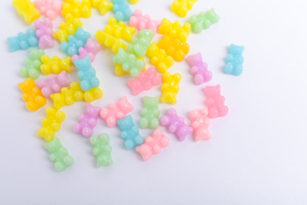 Pastel Gummy Bear Cabochons Set of 10 ASSORTED Spring Color Etsy