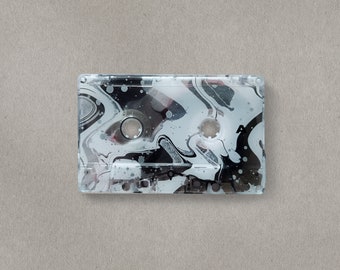 Audio Cassette with hand-painted marbling / Free shipping worldwide