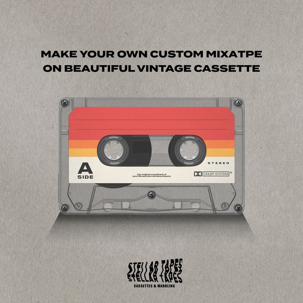 Blank Audio Cassette with vintage design