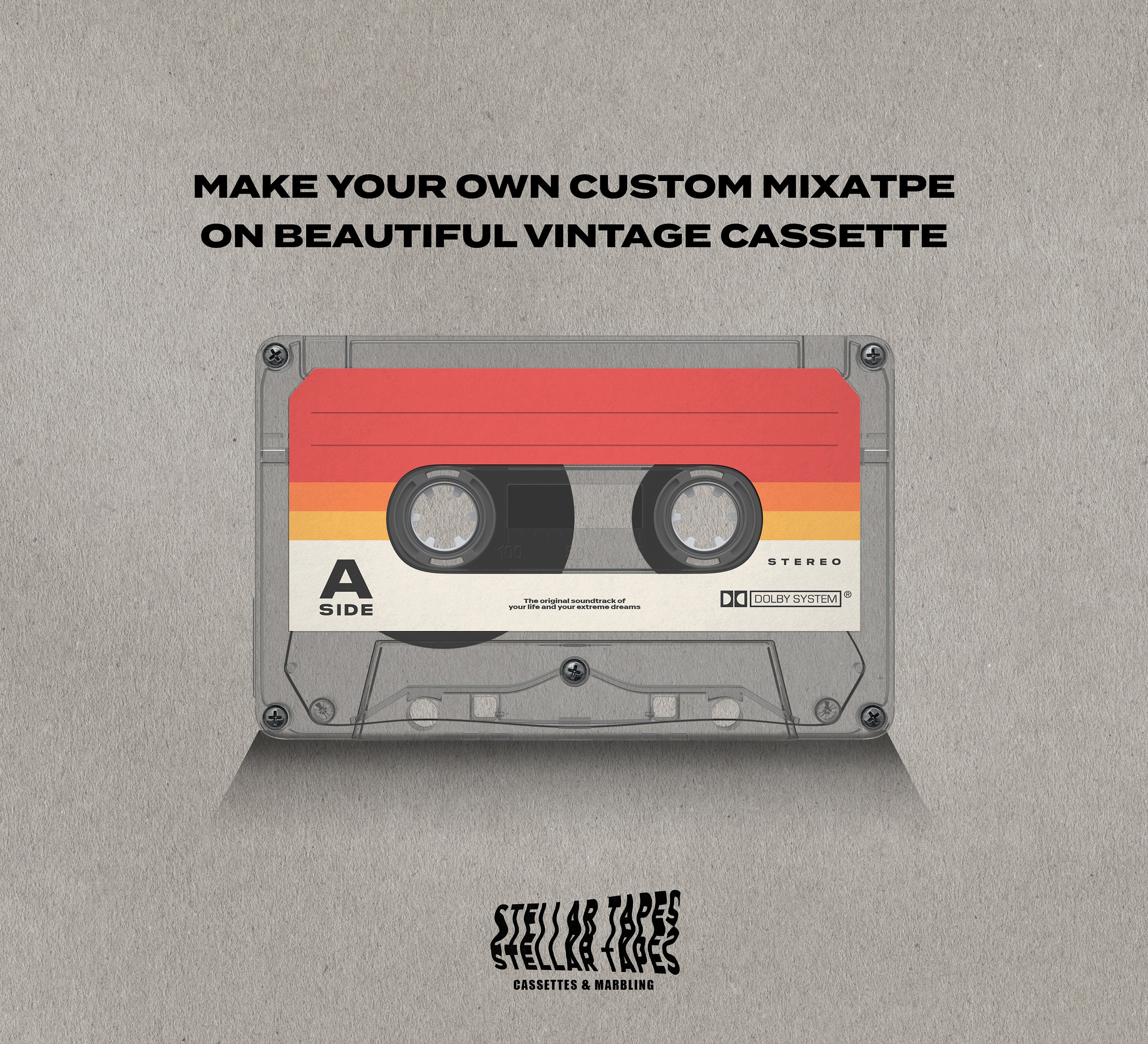 Custom mixtape / Cassette Audio Vintage / Cadeau personnalisé / Frais de  port gratuit -  France