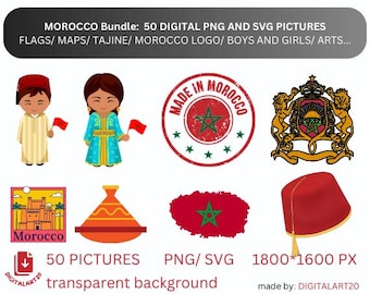 Morocco Graphics Bundle: Flags, Maps, Culture (PNG & SVG)