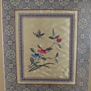 Chinese Silk Embroidery framed