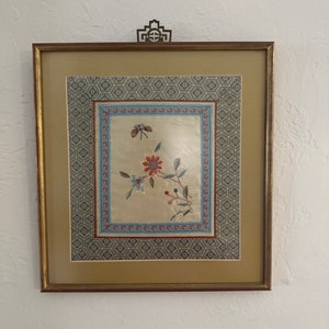 Beautiful Chinese silk embroidery framed