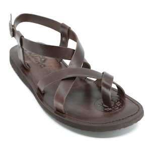 Handmade Men&#39;s Leather Sandals 1951 Brown