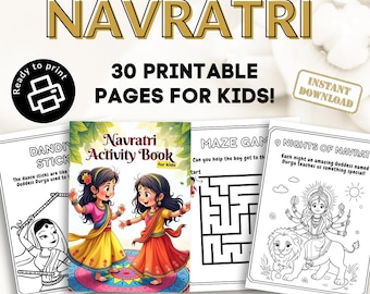 Navratri Activity Pack for Kids | Hindu Festival Printable (30 Pages)