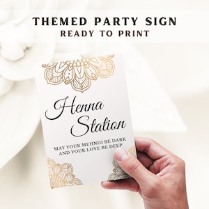 Mehendi Night | Henna Station | Indian Wedding Sign | Instant Download 5x7, 8.5x11 & 8x10 PDF | Printable Mehndi Sign | Henna Booth Sign