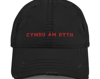 Wales Cymru Am Byth Distressed Hat