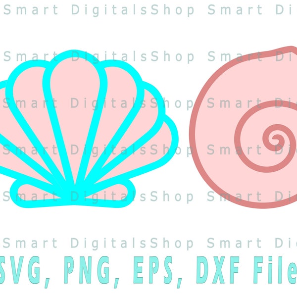 Seashell SVG, Ocean Svg, Beach Svg, Under the Sea Svg, Digital Download, File for Cricut,Cameo, Silhouette, Glowforge, commercial use