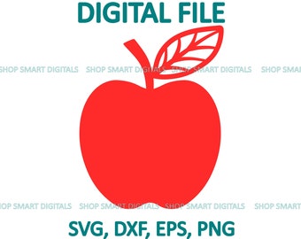 Apple-Svg, Apple-Schnittdatei, Schule-Svg, Lehrer-Svg, Apple-Clipart | Digitaler Download für Cricut, Silhouette, Glowforge | svg png dxf eps