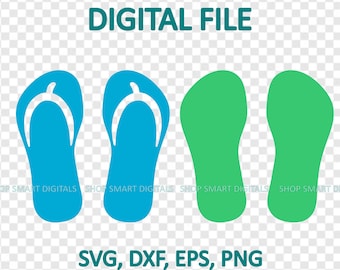 Flip Flops svg / Flip Flop svg / Summer svg / Beach svg / Descarga digital para Cricut, Silhouette, Glowforge / svg png / uso comercial