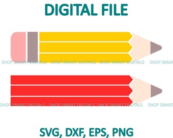 Bleistift-Svg, Bleistift-Schnitt-Datei, Schule-Svg, Lehrer-Svg, Bleistift-Clipart | Digitaler Download für Cricut, Silhouette, Glowforge | svg png