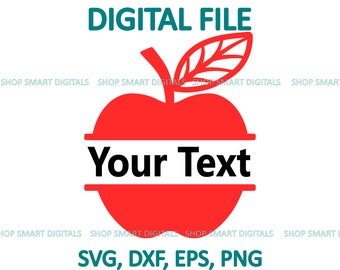 Apple  Monogram Svg, Apple  Name Frame Cut File, Teacher Svg, Apple Clipart | Download for Cricut, Silhouette, Glowforge | svg png dxf eps