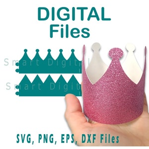 Party mini Krone svg | Geburtstag Prinzessin Party Krone geschnitten Datei für Cricut, Silhouette, Glowforge, svg,png