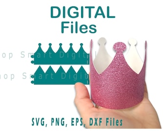 Party mini crown svg  |  Birthday Princess party crown Cut File  For Cricut, Silhouette, Glowforge, svg,png