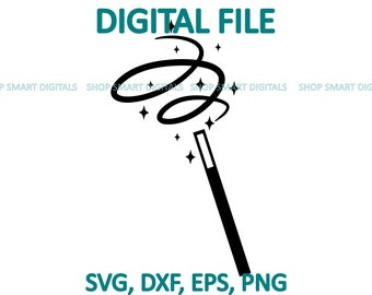 Magic Wand svg cut file| Magic Wand  Cricut | Magician | Digital Download for Cricut, Silhouette, Glowforge | svg png eps dxf