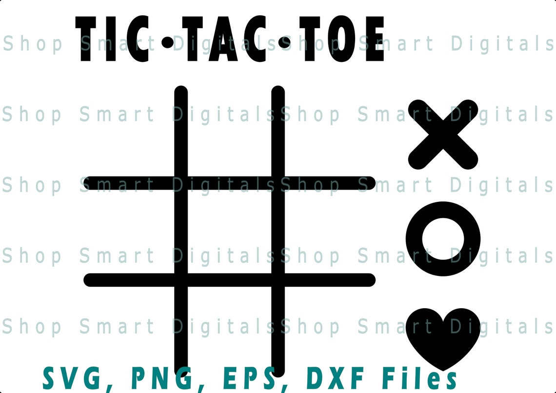 TIC TAC TOE Svg-tac Toe Grid Svg Valentine's Cricut Cut - Etsy