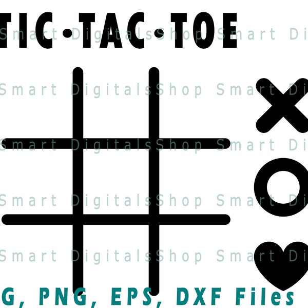 TIC TAC TOE svg-Tac toe grid svg| Valentine's Cricut cut file | Download for Cricut, Silhouette, Glowforge | svg png dxf | Commercial use