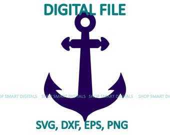 Anchor SVG | Nautical SVG | Anchor Clipart PNG| Digital Download for Cricut, Silhouette, Glowforge | svg png