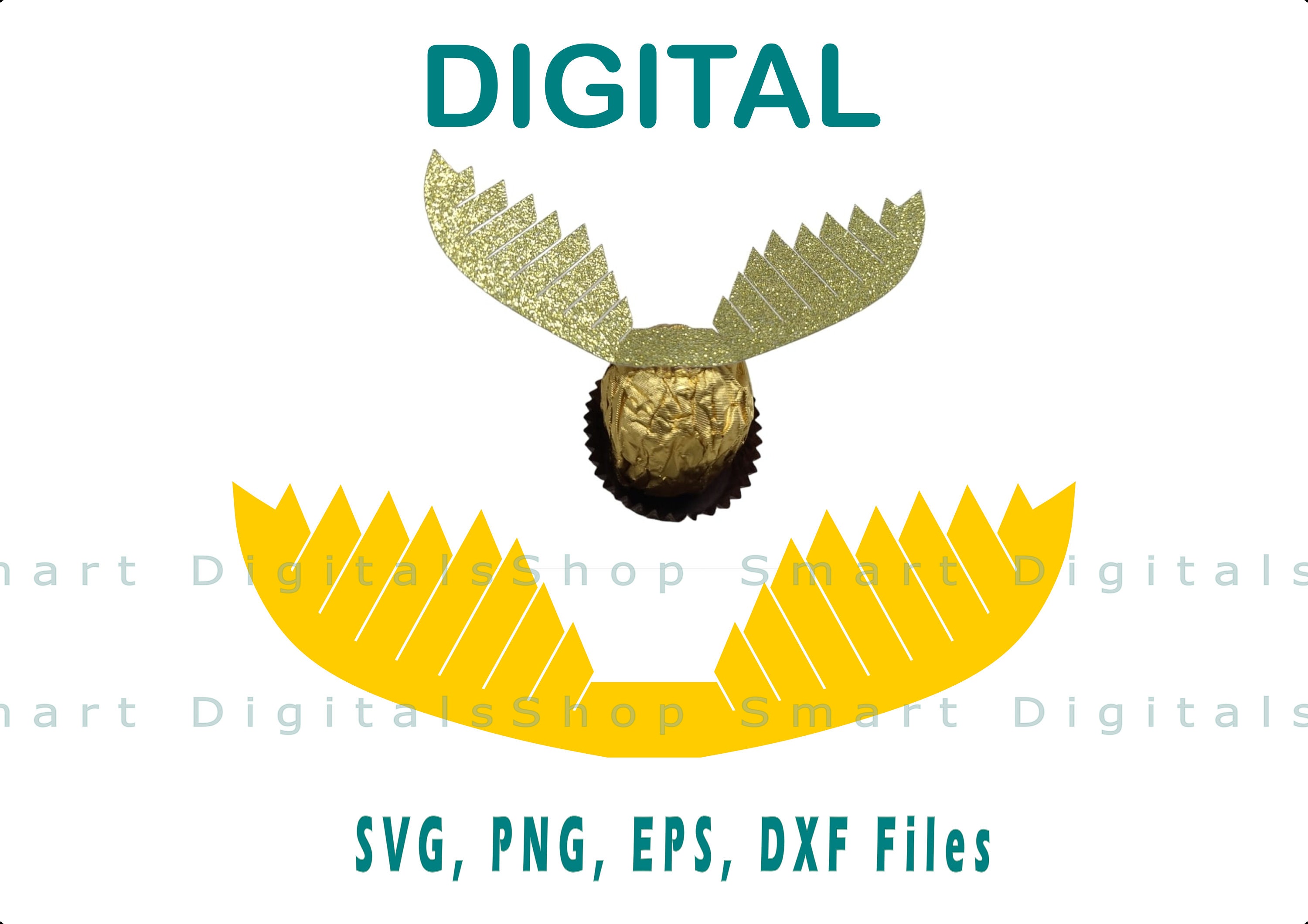 Golden Snitch Rocher Wings Cut File Template Png Svg Dxf Ai Files -   Israel