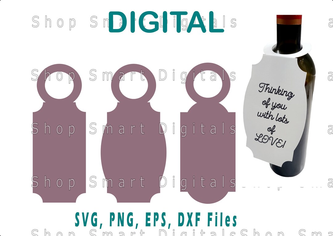 Wine Tag Svg Wine Bottle Tag Cut File Wine Bottle Gift Tag SVG Download