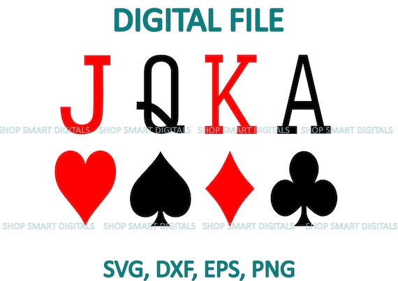 Card Suits Svg, Playing Card Suits, Casino Clip Art Vector | Digital Download for Cricut, Silhouette, Glowforge | svg png eps dxf
