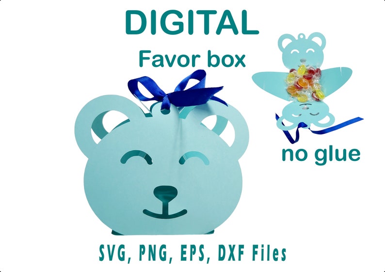 Baby Shower Favor Box Template SVG Baby Birthday Favor Box Etsy