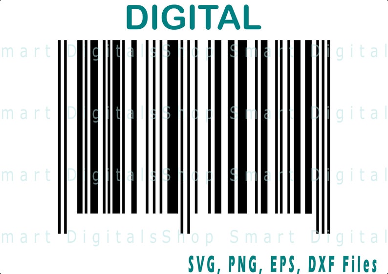 Barcode SVG Files, Barcode Cut Files, Barcode Vector Files, Barcode Vector, Barcode Clip Art, svg, png, Dxf, eps files image 1