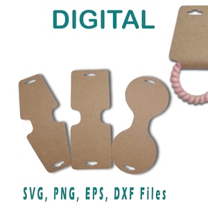 Modelo de cartão de exibição de pulseira svg | Arquivo de corte de cartão porta-joias para Cricut, Silhouette, Glowforge, Cameo | Svg, png, dxf, eps