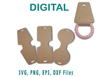 Modello di scheda espositiva per braccialetti SVG / File di taglio per scheda porta gioielli per Cricut, Silhouette, Glowforge, Cameo / SVG, PNG, dxf, EPS