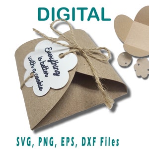 Simple Cookie Box SVG | Cookie Box Cut File |  Cookie box template rounded edges | no glue |  For Cricut, Silhouette, Glowforge, Cameo