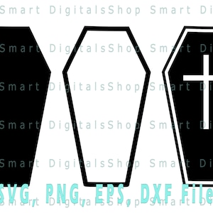 Coffin SVG Files | Halloween SVG Cut Files | Coffin Casket Vector File | Halloween Clip Art | Cut file for Cricut Glowforge Cameo Silhouette