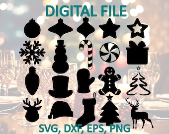 CHRISTMAS Svg Bundle |  Christmas Cut File |  Christmas clipart | Download for Cricut, Silhouette, Glowforge, Cameo, Commercial licence