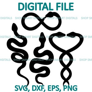 Cobra svg, arquivo de corte de cobras, clipart de répteis, clipart, design vetorial | Download digital para Cricut, Silhouette, Glowforge | svg png dxf eps