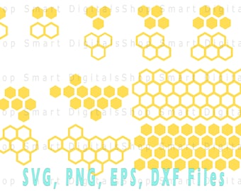 Honeycomb SVG, Honey SVG, Beekeeping Svg, Hexagon Svg, Honeycomb Clipart, Honeycomb Graphics, Hexagon Pattern Cut Files, Hexagon  Vector