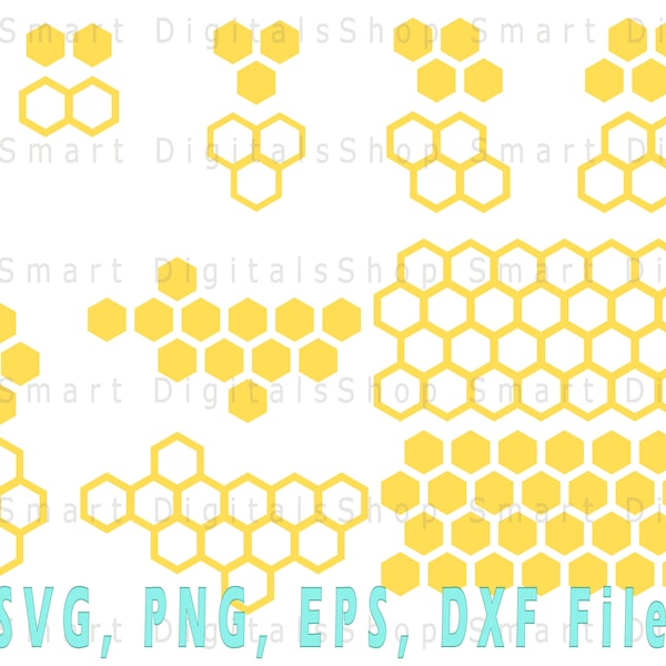 Honeycomb SVG, Honey SVG, Beekeeping Svg, Hexagon Svg, Honeycomb Clipart, Honeycomb Graphics, Hexagon Pattern Cut Files, Hexagon  Vector