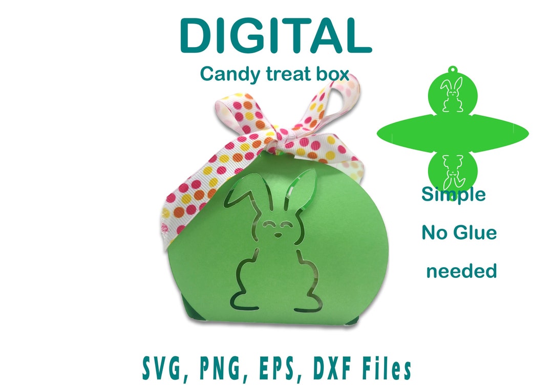 Easter Bunny Candy Box Template SVG Easter Candy Box Cut - Etsy