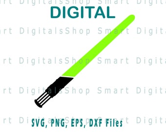 Lightsaber SVG files for Cricut Silhouette Glowforge | Lightsaber cut file |  Svg Files, Cricut SVG, Silhouette Svg png dxf eps