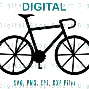 Rennrad geschnitten Datei | Rennrad SVG | Fahrrad SVG | Vektorschnittdatei für Cricut, Silhouette, Glowforge | svg png dxf eps | Abziehbild, Sticker, Vinyl
