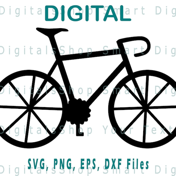 Road Bike Svg | Racing Bike Svg | Bicycle Svg | Vector Cut file for Cricut, Silhouette, Glowforge | svg png dxf eps | Decal, Sticker, Vinyl