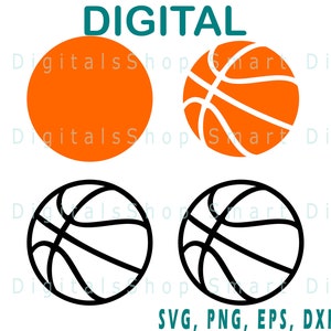 Baloncesto pelota svg Archivos / Baloncesto pelota Vector Archivos / Descarga digital para Cricut, Silhouette, Glowforge / svg png dxf eps archivos
