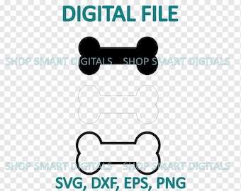 Dog Bone Svg file, Dog Bone Digital, Dog Bone Png | Download for Cricut, Silhouette | svg png dxf eps , Decal, Sticker, Vinyl, Pin