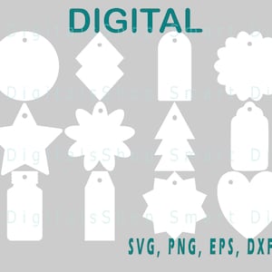 Etiquetas para presentes SVG PNG Pacote Baixar modelo de etiqueta Etiqueta para presente Arquivo cortado Arquivo cortado Etiquetas de preço Cricut Silhouette Cameo. Uso comercial