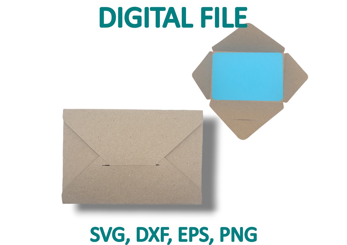 Blank Envelope Template Svg | Envelope Cut File for Cricut, Silhouette ...