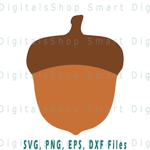 Acorn SVG | Simple Acorn Cut File |  | Thanksgiving autumn Fall Svg | Clipart | Vector | Digital Download | svg, png, dxf, eps